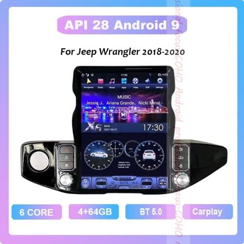 COHO For Jeep Wrangler 2018-2020 Android 10.0 Octa Core 4+64G Car Multimedia Player Stereo Receiver Radio
