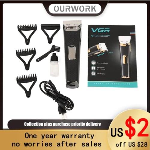 Electric Hair Clipper With Adjustable Ruler 0 Cutter Head Baby Trimmer USB Rechargeable Whole Body Washing