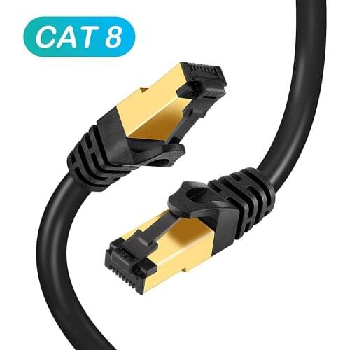 CableDeconn Ethernet Cable Category 8 Internet Cable High Speed Gigabit LAN 20Gbps 2000Mhz Network Cat8 Cable with SSTP