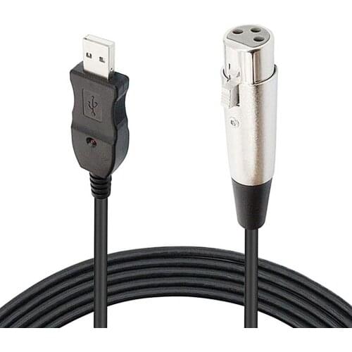 2.8 Meter USB to XLR Female Microphone Cable Computer Connecting Conversion Line