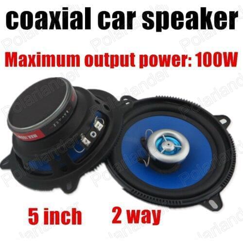 New 2x100 Watts High quality 5 inch 2 way car coaxial horn blue car audio speakers car stereo speaker Free Shipping