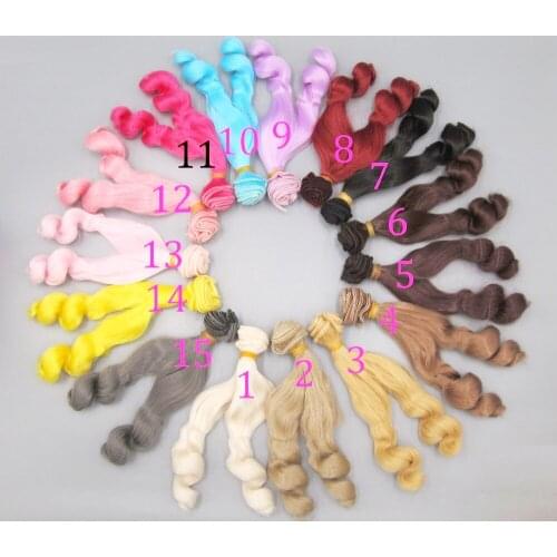 15cm*100cm doll wigs fits 1/3 1/4 1/6 bjd sd doll hair brown black brown light gold