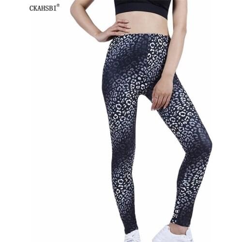 CKAHSBI Sexy Leopard Leggings Yoga Pants Women Slim Sports High Waist Pant Push Up Workout Jeggings Fitness Women Gym Female