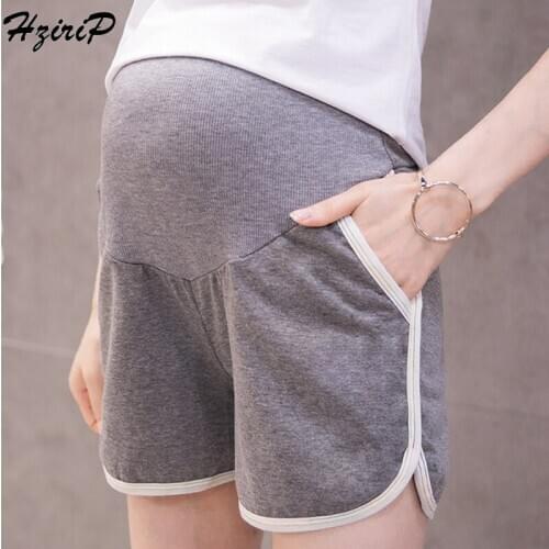 2020 Summer Maternity Shorts Women Fashion Cotton High Quality Elastic Waist For Pregnancy Care Belly Short Pants M-XXL