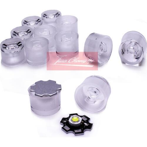 Hot 100pcs/lot 5/15/30/45/60/90/120 Degree waterproof led Lens Reflector Collimator Holder For 1W 3W 5W LEDHigh-power Lamp Beads