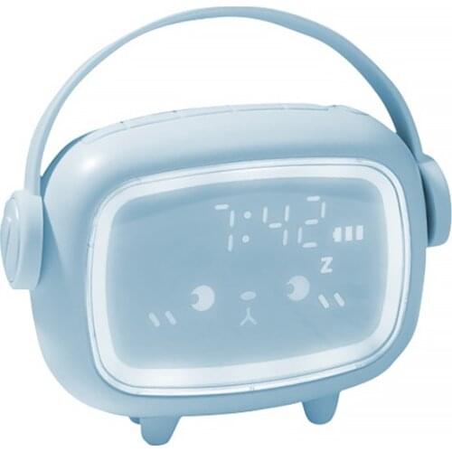 Cute Voice Control Night Light Alarm Clock Timing Countdown Snooze Clock LED Smart Light Kids Gift for Home Decor