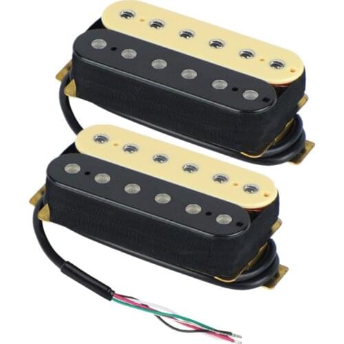 Set Of Electric Guitar Pickup Double Coil Humbucker Pickup Bridge & Neck Pickup Set Zebra Color Guitar Parts