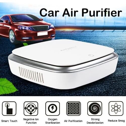 Portable Car Auto Cigarettes Lighter Socket USB Air Purifier Cleaner Odor Remover