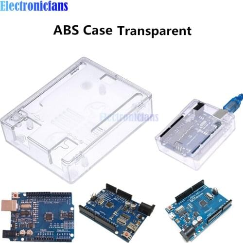 Transparent ABS Plastic Case Shell Clear Protective Box Enclosure For Arduino UNO R3 CH340 ATmega328P Atmega16U2 Board One