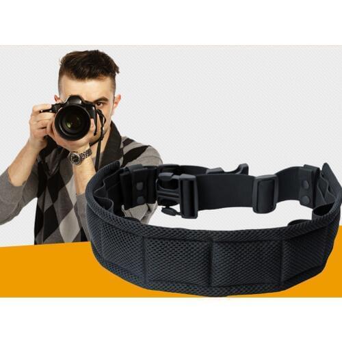 Outdoor Photography Adjustable Waist Strap Belt with D-Rings for Hanging Tripod Camera Lens Case Flash SD Card Pouch