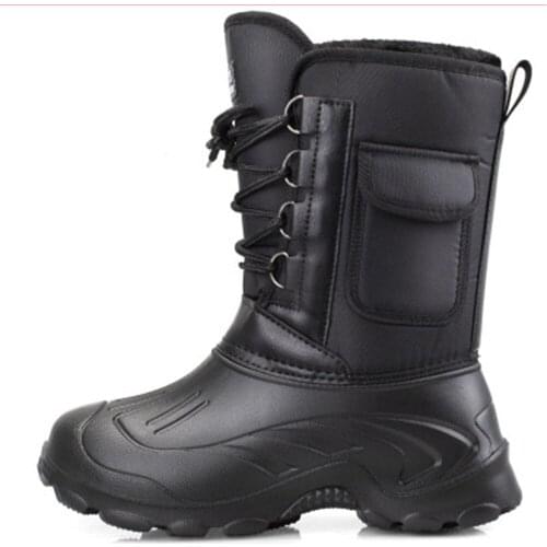 Fly Fishing Boots Anti-slip Waterproof Breathable Rubber Rock Fishing Shoes Steel Nail-soled Snow Wind Winter Protection waders