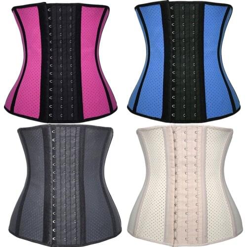 Women Waist Trainer Corsets Bustiers Latex Cincher Girdles Shapewear Slimming Belt Body Shaper Fitness Corset Sheath Plus Size