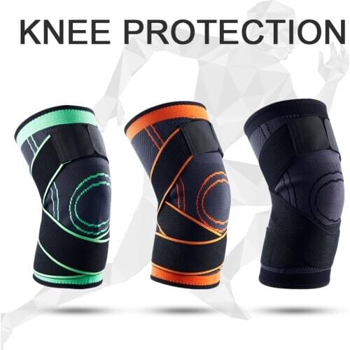 1PC Kneepad Elastic Bandage Pressurized Knee Pads Knee Support Protector for Fitness sport running Arthritis muscle joint Brace