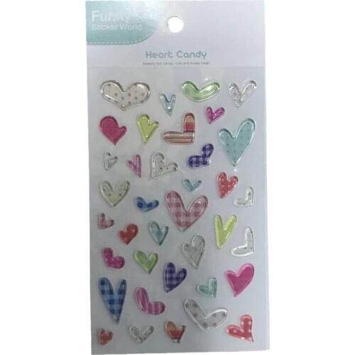 3D Scrapbooking Sticker Cute And Lovely Heart Homehold Supplies DIY PVC Hobby Craft Decoration