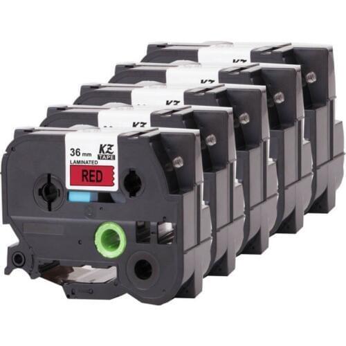 5pcs/lot 36mm TZ-461 tze461 tz461 tze 461 Black on Red for p-touch label printer label maker free shipping
