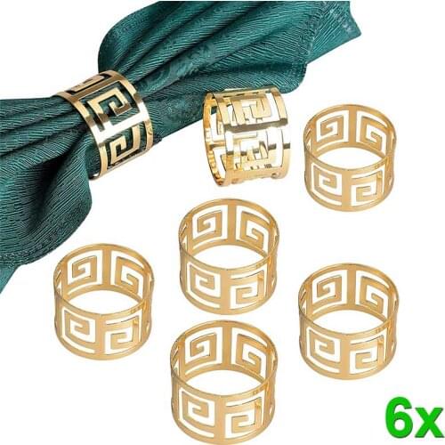 6pcs Serviette Rings Napkin Holder West Dinner Towel Napkin Ring Party Decoration Table Decoration In Stock