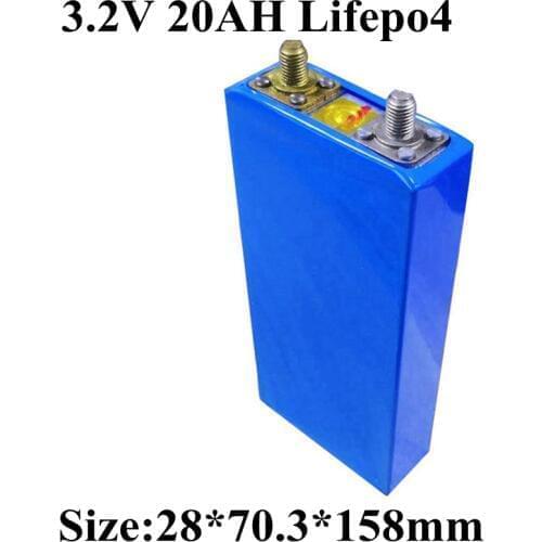 8pcs Lifepo4 3.2v 20Ah Lithium Battery Deep Cycle for Diy 12V 24V 40Ah Electric Bicycle Scooter House Hold Electric Supplies RV