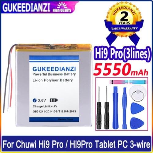 GUKEEDIANZI Battery Hi9 Pro 3line 5550mAh For Chuwi Hi9 Pro / Hi9Pro Tablet PC 3-wire