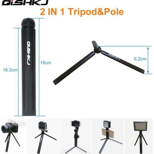 Mini Tripod Stabilizer Aluminium Three-leg Stand Holder Support Base with Screws for GoPro Zhiyun Smooth Q Crane Cameras DSLR