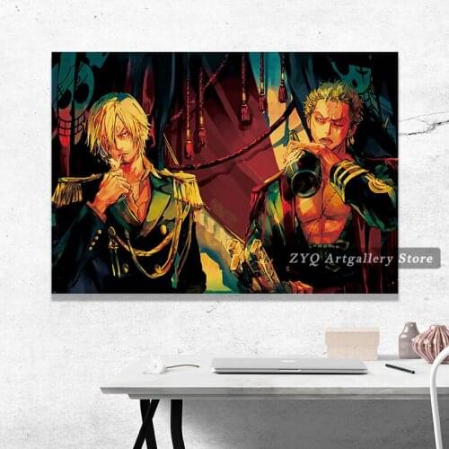 Anime ONE PIECE Poster Japan Manga Art Print Vintage Canvas Poster For Room Wall Decor Japanese