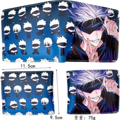 Anime Jujutsu Kaisen Gojo Satoru Yuji Itadori Geto Suguru Coin Purses Wallet Cosplay Purse Key Card Bags Storage Bag Prop