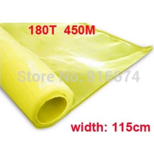 Free shipping 3 meters 180T 450M yellow color polyester silk screen printing mesh 115CM width