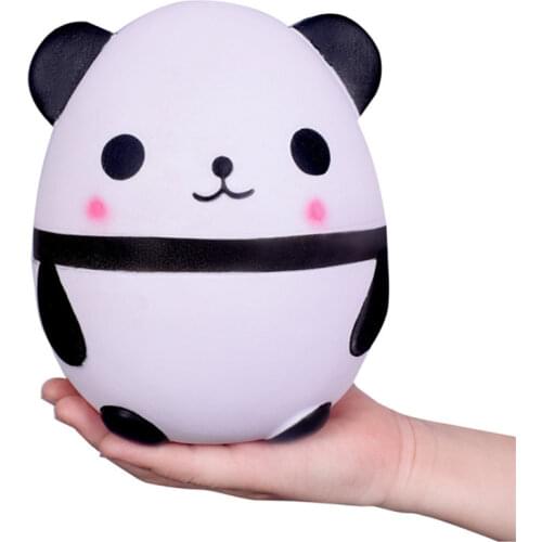 Jumbo Cute Panda Bear Egg Squishy Slow Rising Squeeze Toys Soft Stretchy Scented Stress Relief Toy Xmas Decor Gifts 12*8CM