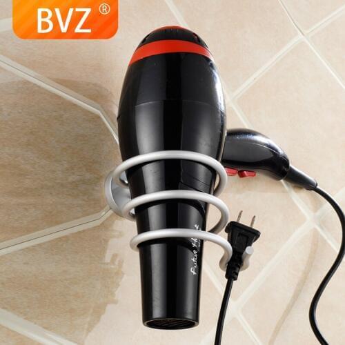 BVZ Bathroom organizer Wall-mounted Hair Dryer holder bathroom Shelves Storage Hairdryer Hanger with hook Hair salon shelves
