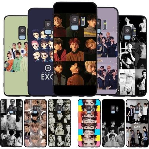 EXO black Soft phone Case For Samsung S20 S10 S9 S8 S7 edge Plus Lite For Note 8 9 10 A6 A7 A8 A9 2018 Cover