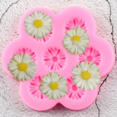 Daisy Flowers Silicone Molds Cupcake Topper Fondant Cake Decorating Tools DIY Baking Candy Resin Clay Chocolate Gumpaste Moulds