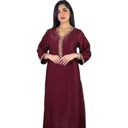 Dubai Abaya Muslim Satin Dress Kaftan Turkey Islamic Clothing Jalabiya Evening Dresses For Women Arabic African Robe Femme 2021
