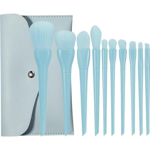 Makeup Brushes Premium Synthetic Eye Shadows 10 Pcs Brush Set with Bag