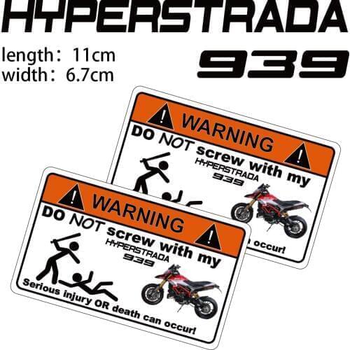 KODASKIN Motorcycle Cheap 2D Creative Warning Sticker Decal for DUCATI hyperstrada 939