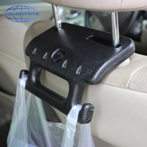 Multi-functional Car Seat Headrest Hanger Bag Hook Holder Armrest Plastic or Purse Bag Cloth Grocery Storage Auto Fastener Clip