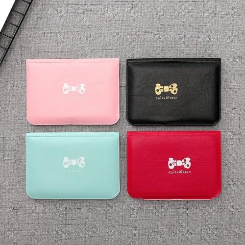 Fashion Cute Bow Credit Card Function 12 Bits Card Candy Color Lady Casual Simplicity Passport Card Bag Easily Carry Bags Gifts