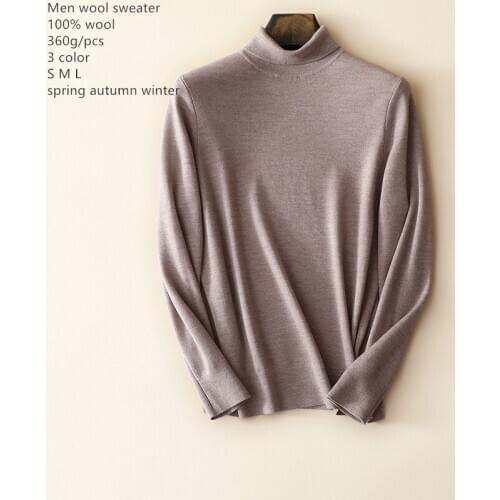 Naizaiga 100% wool V-neck pullover warm wool sweater autumn winter cashmere sweater trendy casual inner base sweater. KSN1