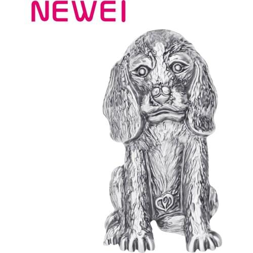 Newei Alloy Plated Antique Silver Beagles Dog Brooches Lovely Animal Pins Clothes Scarf Jewelry For Women Teen Friend Funny Gift