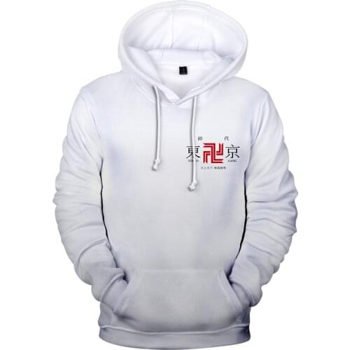 New White Hooded 3D Comic Tokyo Revengers Hoodies Men Women Sweatshirts Fashion Hip Hop Casual Tracksuits Autumn Boys Pullovers