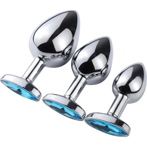 New Arrival Crystal Jewelry Metal Anal Plug Ball Anus Dilator Masturbator Adult Sex Toys For Women/Men Ass Butt Plug Stimulator