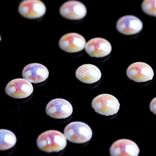 Trim AB White Color Rhinestones Ceramic Beads Pearl Rhinestones For Clothes Applique Glue On Decoration On Nail Dress Crafts F