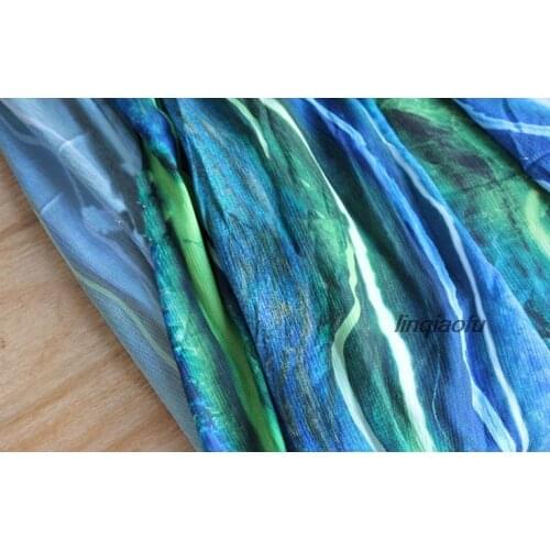 Printed scenery, light and elegant, clothing, gauze fabric creative fashion fabric