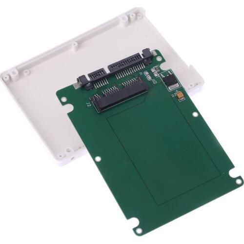 1.8" Micro SATA 16 Pin SSD To 2.5" SATA 22Pin HDD Adapter Converter With Case