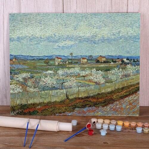 Landscape Van Gogh Paint By Numbers Package Oil Paints 50*70 Oil Painting Home Decoration Crafts Adults Wholesale Drawing