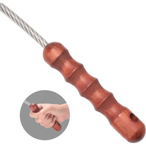 Portable tactical whip wood handle emergency tool self defense aluminum anti skid glass breaker emergency hammer survival kit