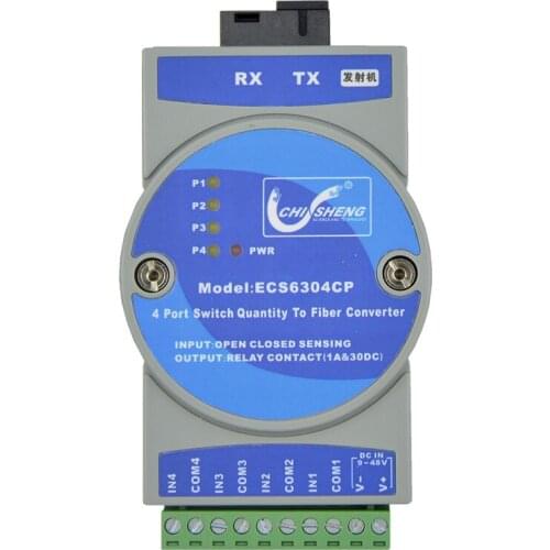 ECS6304CP Industrial Grade 4-way Switch Optical Transceiver 4-port Alarm Optical Transceiver Rail Digital to Fiber
