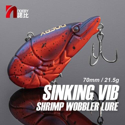 NOEBY New Arrival 70mm 21.5g Variable Sinking VIB Fishing Lure Shrimp Shape Wobbler Vibration Artificial Bait NBL9445