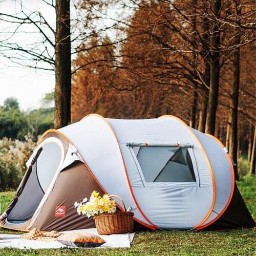 One Second Automatic Quick Open Popup Pitch Throw Up Tent 3-4/5-8 Person Outdoor Camping Picnic Fishing Folding Rainproof Gear