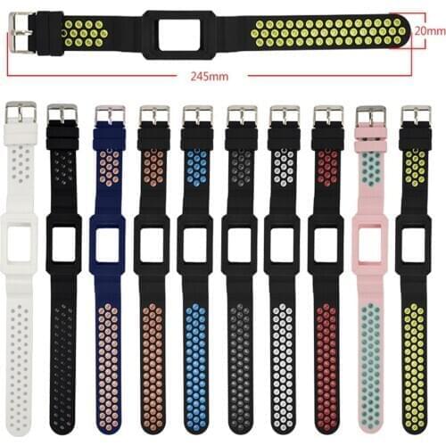 Sport Silicone Strap for Fitbit Charge 3 Watch Band for Fitbit Smart Watch Bracelet Rubber Replacement Wristbands with Case