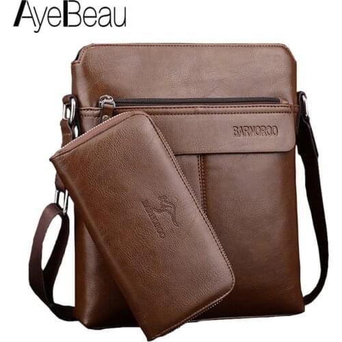 Vintage Men Shoulder Bag Crossbody Messenger Cross Body Handbag Male For Business Work Office Brown Bolsas 2020 Side Hit Sholder