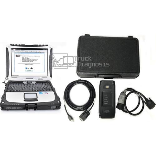 Toughbook CF52 laptop ET3 communication com3 adapter with SIS flash Construction truck diagnostic tool